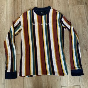 Colourblock long sleeve T shirt